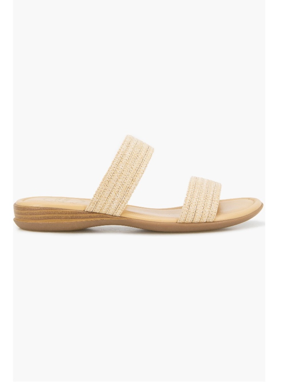 Andre Assous Nabila Flat Two‑Strap Slide Sandals Tan & Natural Women’s Size 10 - Picture 4 of 13